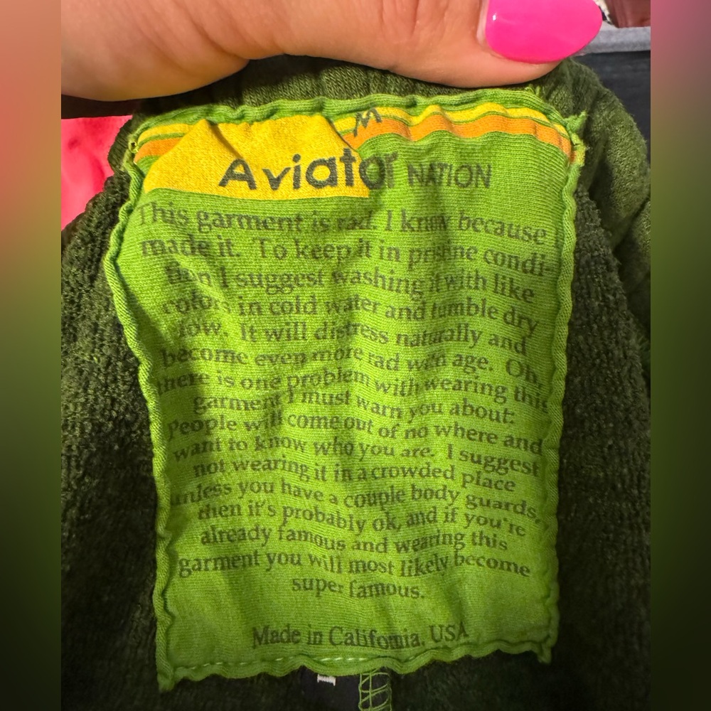 RARE AVIATOR NATION SWEATPANTS - SAN FRANSICO in Heathered GREEN - Picture 5 of 6